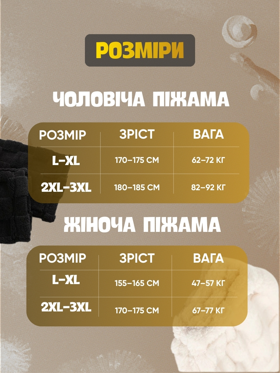 Парний комплект теплих фланелевих піжам у стилі кімоно